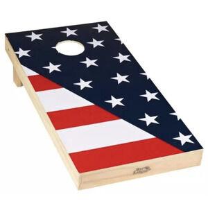 Cornhole Decal Skins 2x4 American Flag Rec League Adhesive Backing❤️NEW💙2 Wraps